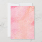 スクリエレガントプトピンクの水色 |女の子の赤ちゃんシャワー 招待状 (裏面)