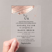 スクリエレガントプトボホシンプルモノグラモダンム結婚ズ アクリル招待状 (インサイチュ (ポータブル))