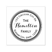 スクリエレガントプト円の丸いアドレススタンプ セルフインキングスタンプ (デザイン)