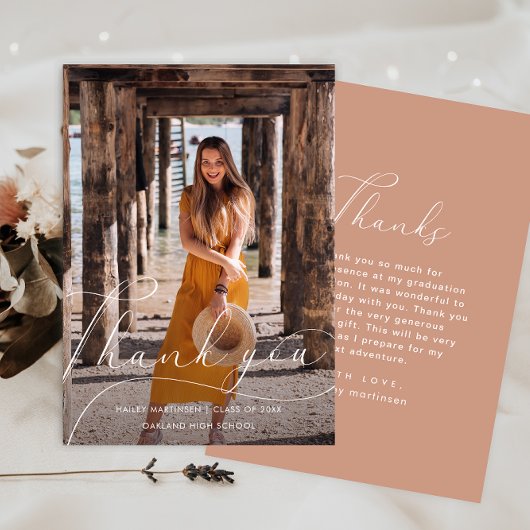 スクリエレガントプト写真卒業ありがとう 招待状