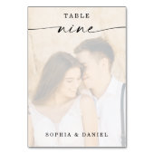 スクリエレガントプト写真結婚のテーブル番号9 テーブルナンバー (裏面)