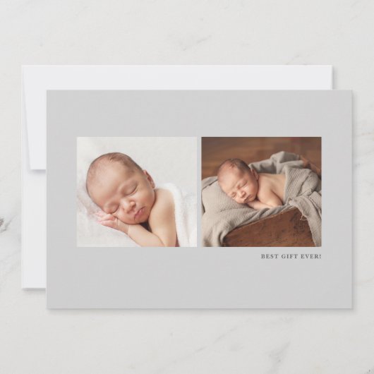 スクリエレガントプト名ベビー写真誕生 案内状 (裏面)