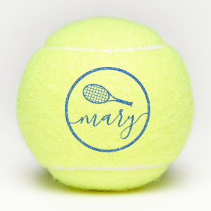 スクリエレガントプト名Blue パーソナライズされた Tennis Balls テニスボール