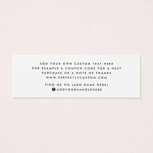 スクリエレガントプト感謝していビジネス挿入カード (裏面)