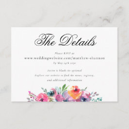 スクリエレガントプト水カラーフローラ結婚の詳細 エンクロージャーカード