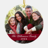 スクリエレガントプト2面写真クリスマス·ブルゴーニュ セラミックオーナメント (正面)