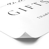 スクリエレガントプト・カードとギフト結婚のテーブル ポスター (角)