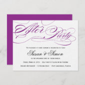 スクリエレガントプト（紫） 招待状 (正面/裏面)