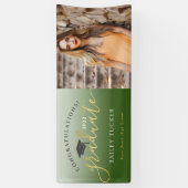 スクリエレガントプト・金ゴールド・グリーン卒業表  横断幕 (縦)