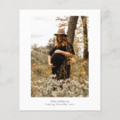 スクリエレガントプトBudget写真ベビーシャワー招待状 (裏面)