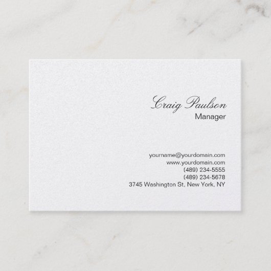 スクリエレガントプトPlain Chubby Business Card 名刺 (正面)