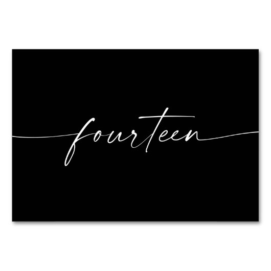 スクリエレガントミニマルプト表カード番号14 テーブルナンバー (正面)