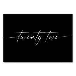 スクリエレガントミニマルプト表カード番号22 テーブルナンバー