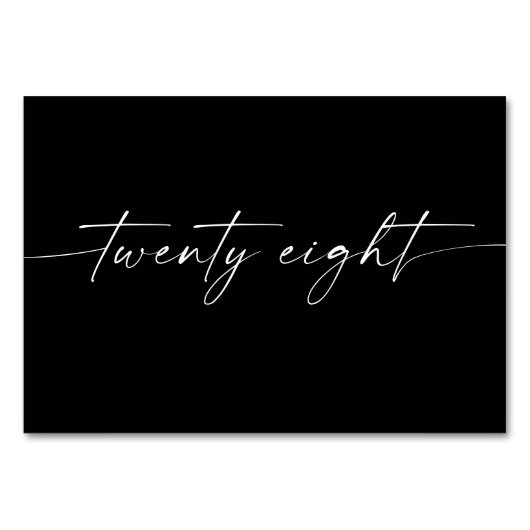 スクリエレガントミニマルプト表カード番号28 テーブルナンバー (正面)