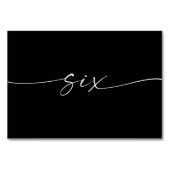 スクリエレガントミニマルプト表カード番号6 テーブルナンバー (裏面)