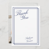 スクリエレガントモダンッミニマルトありがとう 招待状 (正面/裏面)