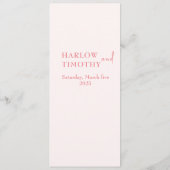 スクリエレガントモダンプト赤面のメ結婚ニュー メニュー (裏面)