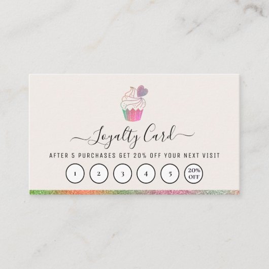 スクリカスタムプトロゴベーカリーのビジネスロイヤリティカード 名刺 (正面)