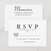 スクリシンプルプト・メモリーズ・メモリアル・リプライ 出欠カード (正面/裏面)