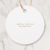 スクリップモダンタイポグラフィクリスマスプレゼントラベル フェイバータグ (裏面)