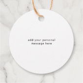 スクリップモダンタイポグラフィクリスマスプレゼントラベル フェイバータグ (裏面)