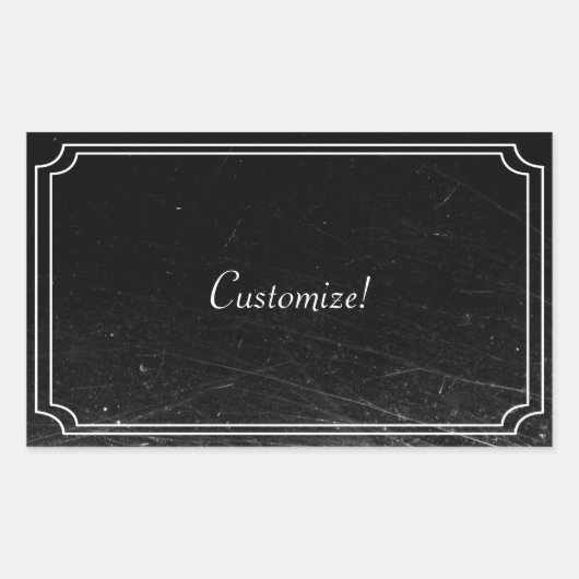 スクリッ静かシュ映画のタイトル 長方形シール (正面)