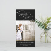 スクリパーソナライズされたエレガントッ結婚トの感謝 サンキューカード (スタンド正面)