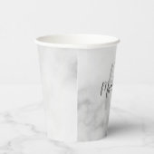 スクリパーソナライズされたプトモノグラムと名前白大理石 紙コップ (右)