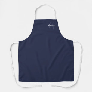 スクリパーソナライズされたプトMonogramと名前Navy Blue エプロン