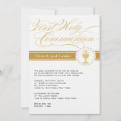 スクリファンシープトの最初のCommunion招待状|双子 招待状 (正面)