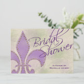 スクリファンシープト紫(紋章の)フラ・ダ・リブライダルシャワー 招待状 (スタンド正面)