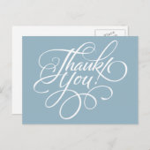 スクリファンシープトAquamarineブルーサンキューカード ポストカード (正面/裏面)