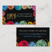 スクリブルヤーン編み物クロシェットホームスプン 名刺 (正面/裏面)