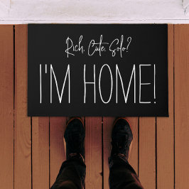 スクリプおもしろいトモダンホームユーモア白黒 ドアマット