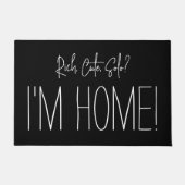 スクリプおもしろいトモダンホームユーモア白黒 ドアマット (正面)