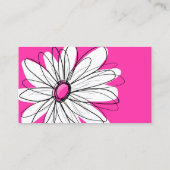 スクリプお洒落トのモダンフォント付きデイジー – ホットピンク 名刺 (裏面)