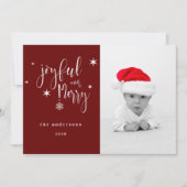 スクリプお洒落トの喜びと陽気なクリスマスカード 招待状 (正面)