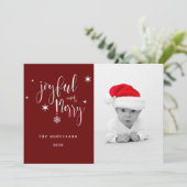 スクリプお洒落トの喜びと陽気なクリスマスカード 招待状 (スタンド正面)
