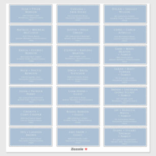 スクリプお洒落トブルー結婚のゲスト住所 シール