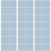 スクリプお洒落トブルー結婚のゲスト住所 シール (正面)