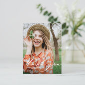 スクリプお洒落トポートレート卒業ありがとう ポストカード (スタンド正面)