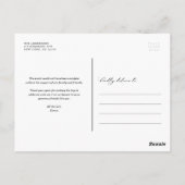 スクリプお洒落トポートレート卒業ありがとう ポストカード (裏面)