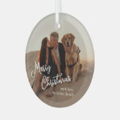 スクリプお洒落ト写真のクリモダンスマス ガラスオーナメント (正面左)