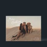 スクリプお洒落ト写真のクリモダンスマス シーズンカード<br><div class="desc">写真モダンの上に「メリークリスマス」を台本に収めたお洒落クリスマスカーお気に入りのド。</div>