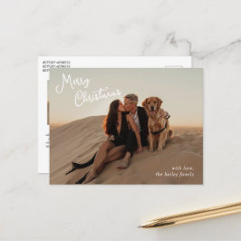 スクリプお洒落ト写真のクリモダンスマス シーズンポストカード