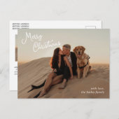 スクリプお洒落ト写真のクリモダンスマス シーズンポストカード (正面/裏面)