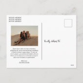 スクリプお洒落ト写真のクリモダンスマス シーズンポストカード (裏面)