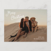 スクリプお洒落ト写真のクリモダンスマス シーズンポストカード (正面)