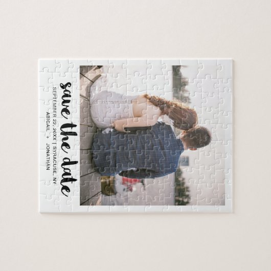 スクリプお洒落ト写真の日付を黒で保存 ジグソーパズル (横)