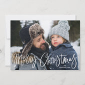 スクリプお洒落ト赤メリークリスマスフォト シーズンカード (正面)